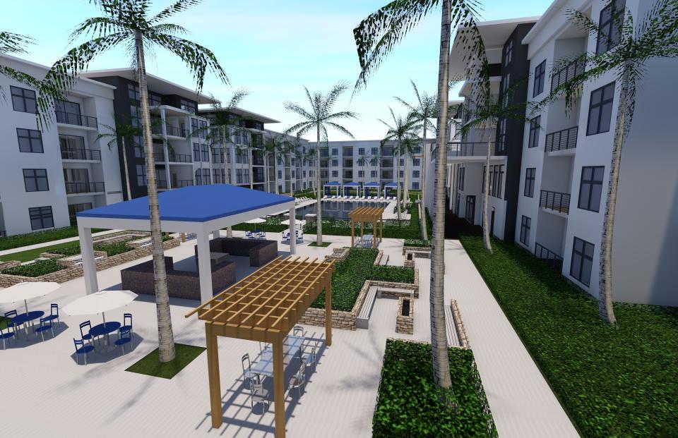 An artist’s conception of the new Hammock Park Apartments in South Naples by FL Star.