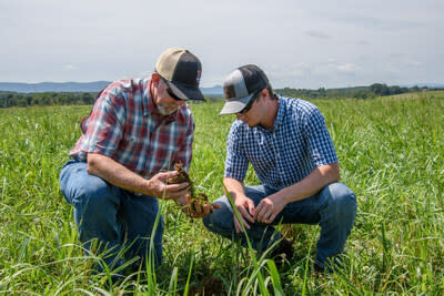 Keith and Andrew Tuck of Tuck Farms in Moneta, Virginia. Courtesy of the National Cattlemen's Beef Association.