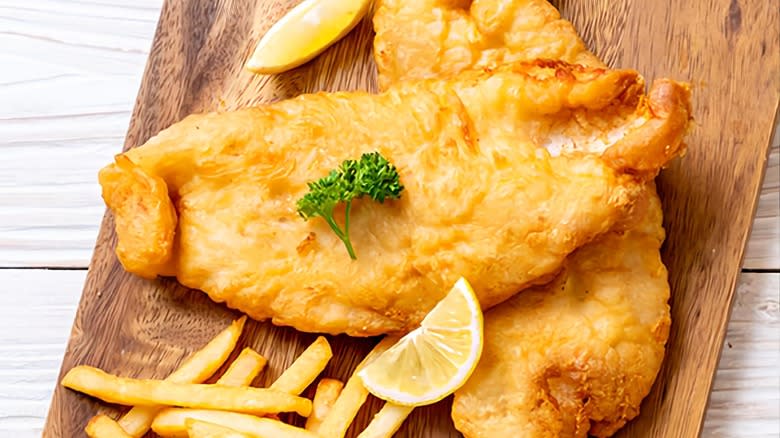 Cod as fish and chips
