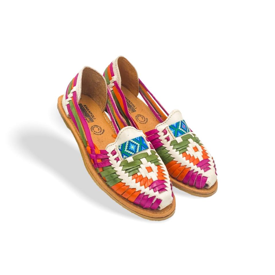 <h2>Amantoli Merida Model</h2><br>Believe it or not, these beautiful huaraches were handcrafted by the local artisans of Mexico.<br><br><strong>Amantoli Merida Model</strong> 100% Artisan Hand Made Mexican Huarache, $, available at <a href="https://amzn.to/3ySylsH" rel="nofollow noopener" target="_blank" data-ylk="slk:Amazon" class="link ">Amazon</a>