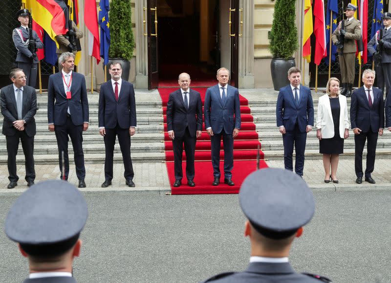 German Chancellor Olaf Scholz visits Poland