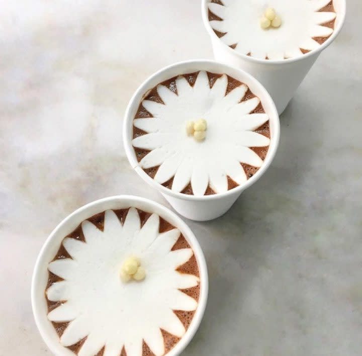 You can now get marshmallows that bloom like flowers to make your hot chocolate super fancy