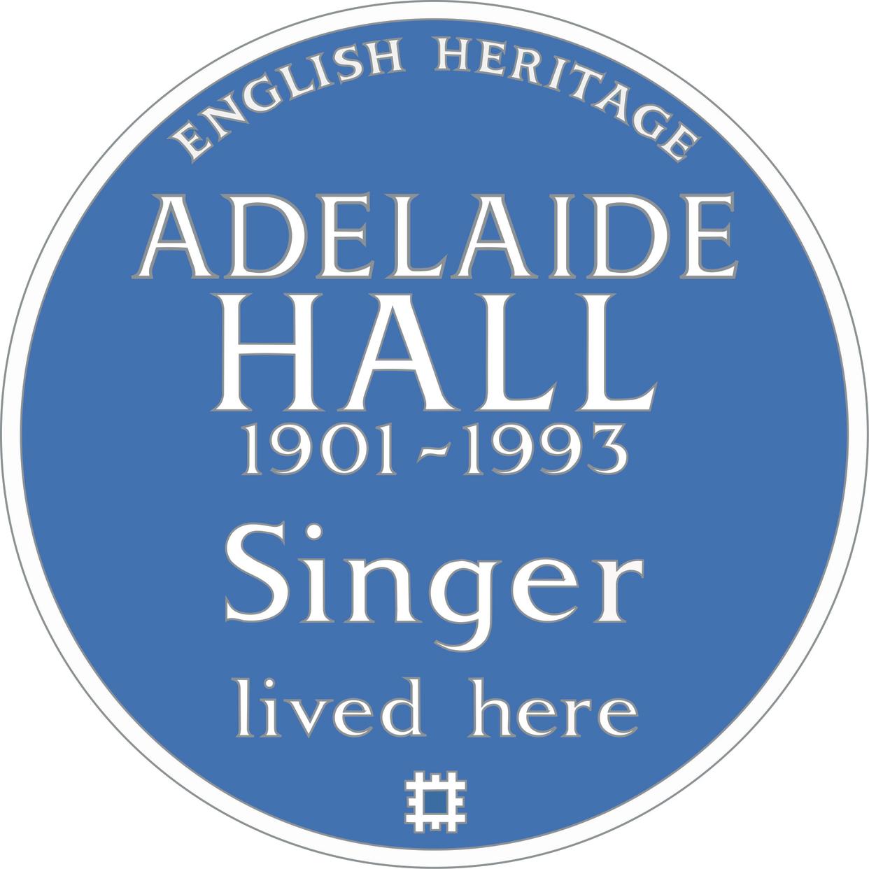 English Heritage’s blue plaque honouring singer Adelaide Hall (English Heritage/PA)