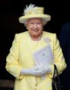 <p>Queen Elizabeth II attending a national service to mark her 90th birthday at St. Paul's Cathedral on June 10, 2016. </p>