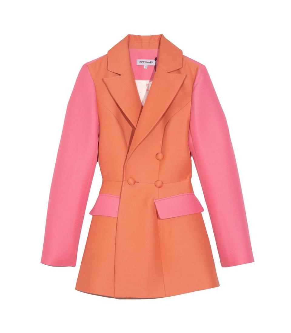 Color-Block Jacket in Peach