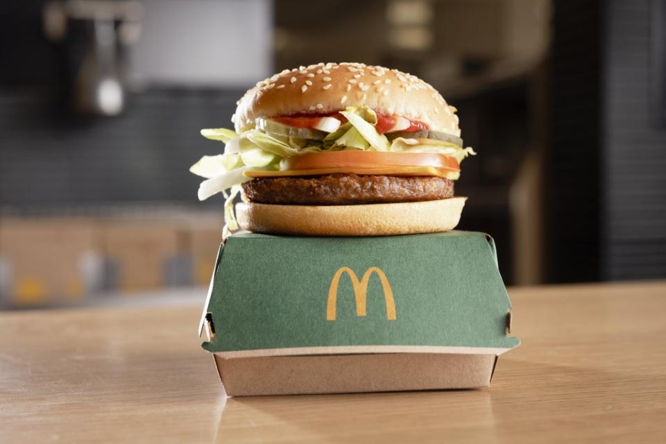 McDonald’s launched its first plant-based burger earlier this year (McDonald’s/PA) (McDonald’s/PA) (PA Media)