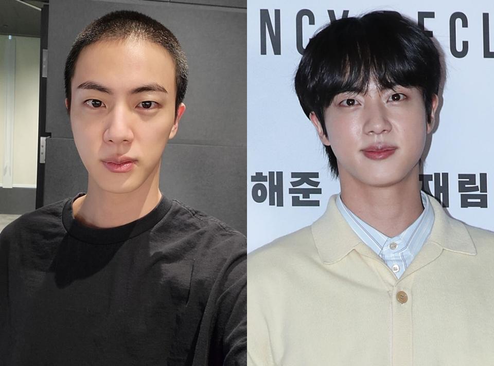 Jin, BTS, Buzzcut, Military, Hair, Weverse