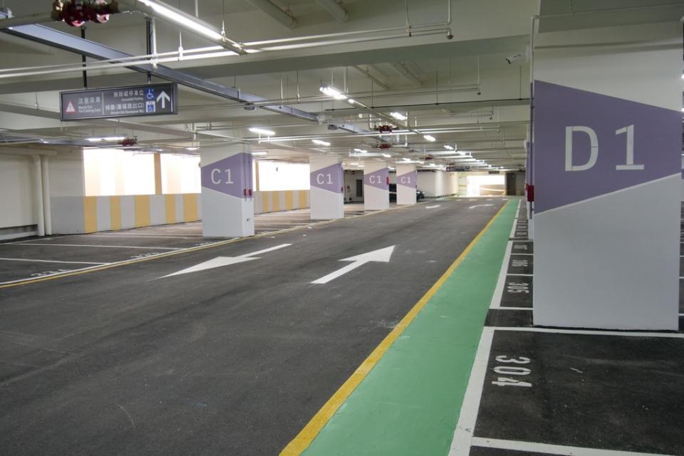 《圖說》板橋區五權公園地下停車場設施。〈交通局提供〉