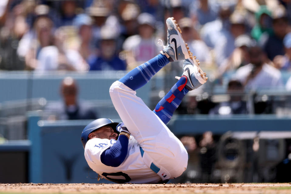 Mookie Betts will miss some time after breaking a bone in his wrist. (Photo by Katelyn Mulcahy/Getty Images)