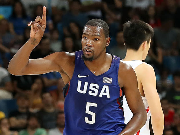 Kevin Durant paced the way for Team USA. (Getty Images)