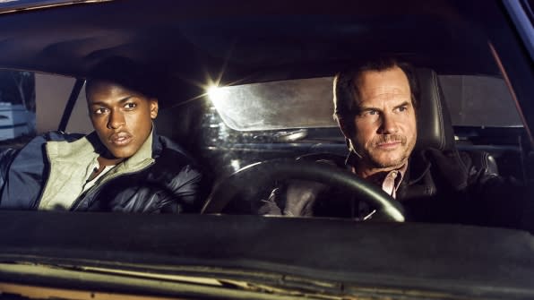 Justin Cornwell and Bill Paxton in <em>Training Day.</em> (Photo: CBS)