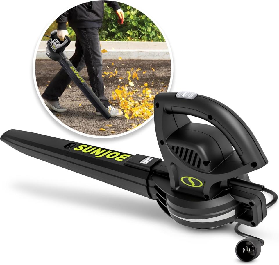 photo of Sun Joe SBJ597E 6 Amp 155 Max Mph All Purpose Electric Blower, Green