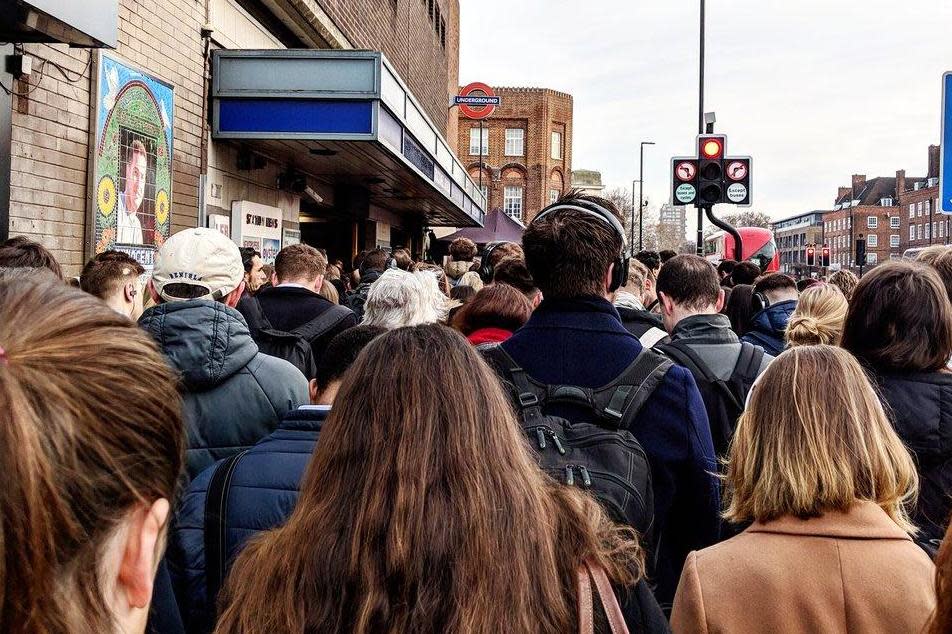 Severe delays were reported on the Victoria Line this morning as the country braces for further disruption: Dan Calladine/Twitter