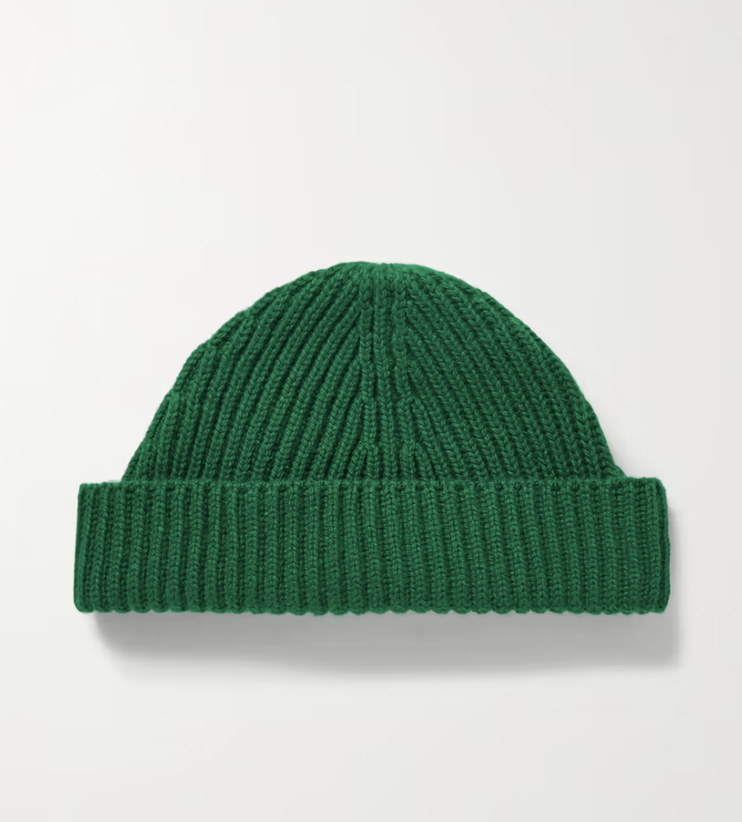 Ribbed Cashmere Beanie