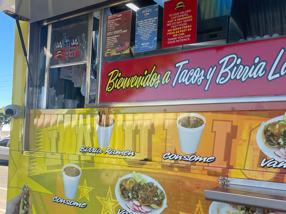 The Tacos y Birria La Utica food truck in Mid-City.