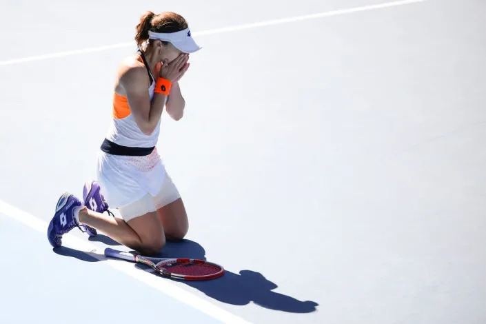 Alize Cornet ends wait for a quarter-final - day eight at the Australian Open