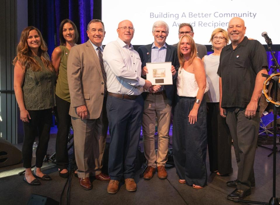 The Chamber Collaborative of Greater Portsmouth's  Building a Better Community Award was received by the Portsmouth Housing Authority and friends Thursday, Aug. 4, 2022. The recognition was awarded by Newburyport Bank.