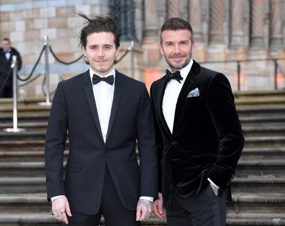 <p>David Beckham & Brooklyn Beckham</p>