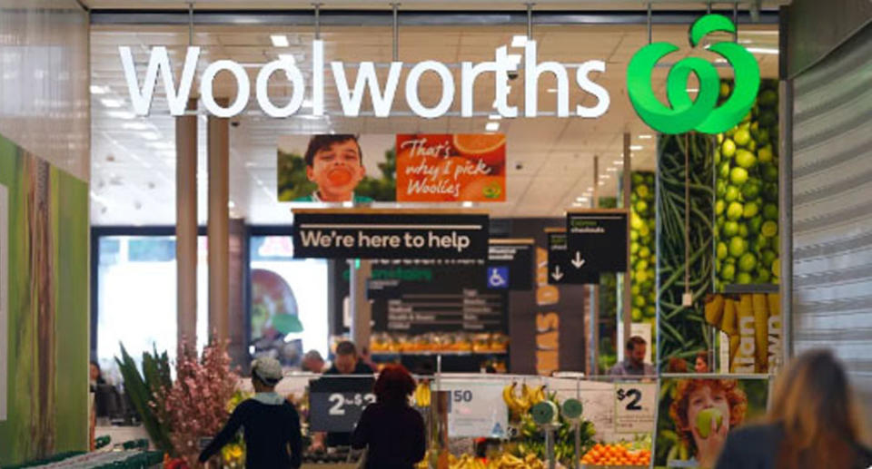 Woolworths store front. 