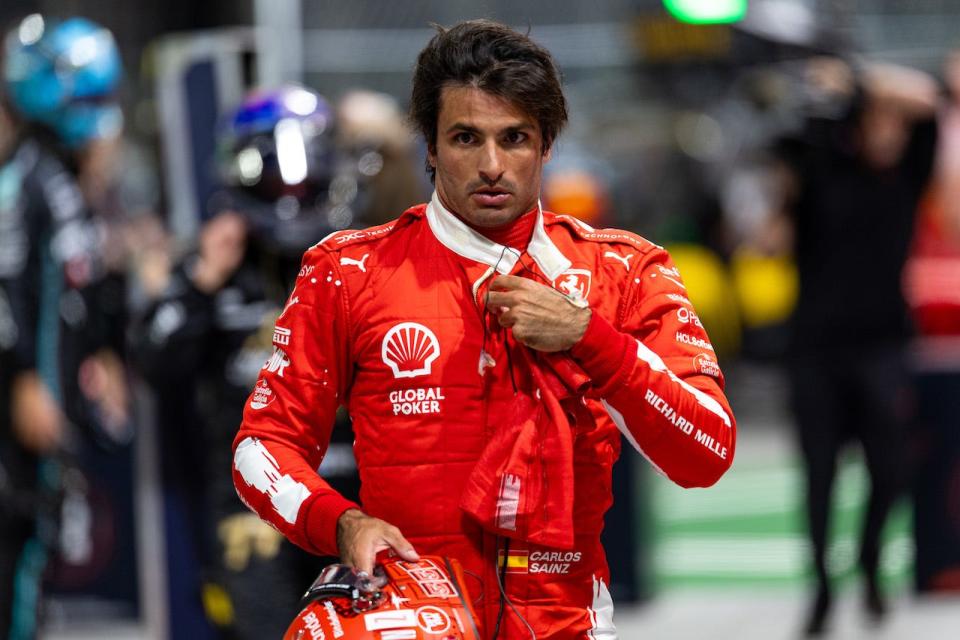 Carlos Sainz ahead of the Las Vegas F1 Grand Prix on November 17, 2023.