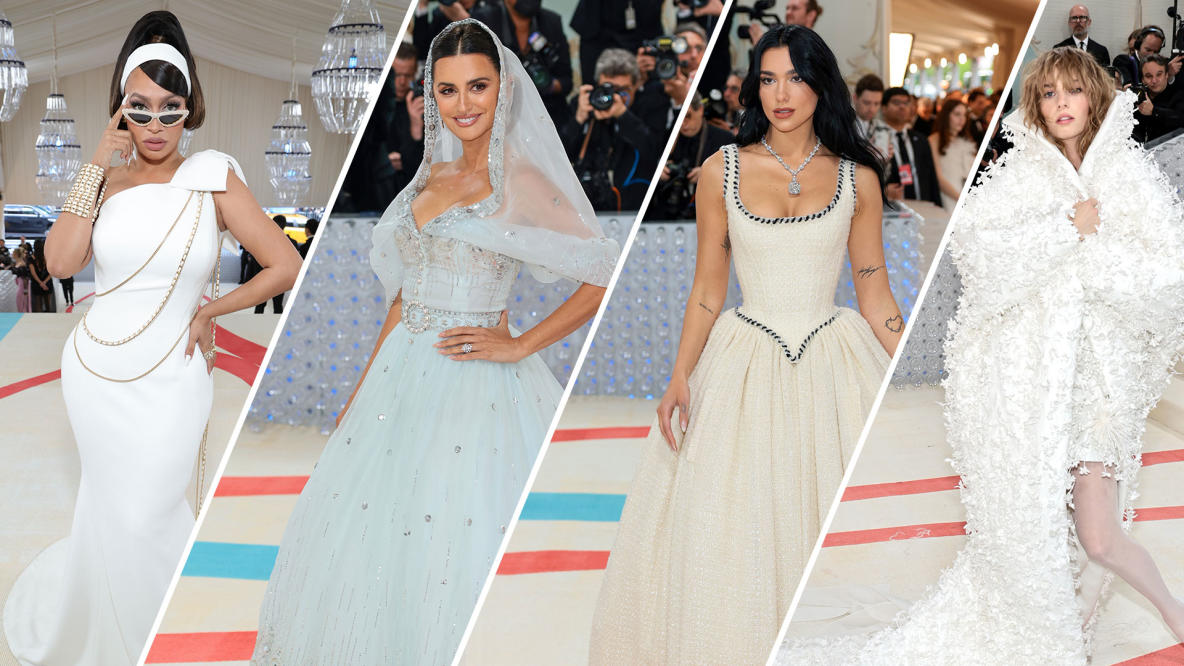 Met Gala: Cat costumes, pearls and flowers dominate Lagerfield tribute