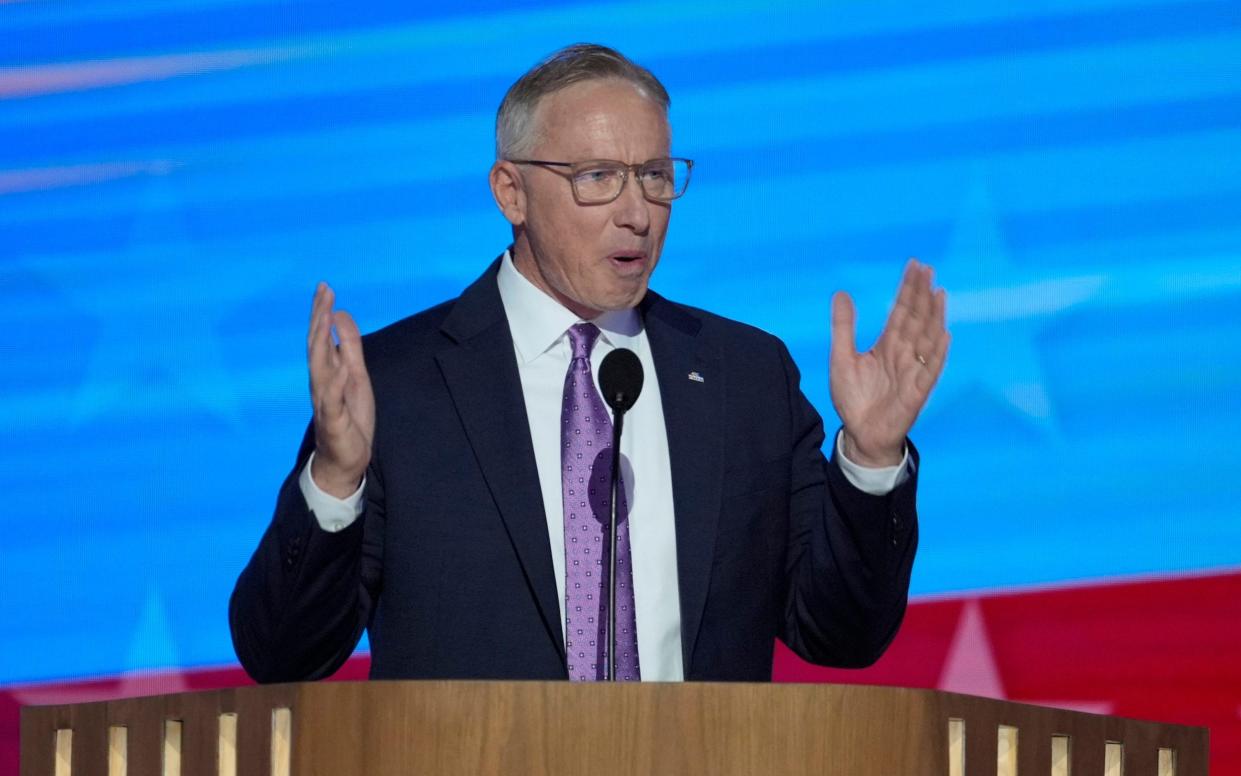 Mesa, Arizona Mayor John Giles speaking during the Democratic National Convention