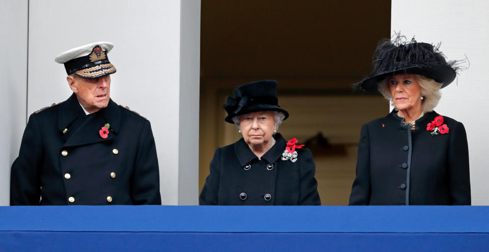 Her Majesty watched on from the balcony. Source: Getty