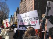 <p>Protesters gather with signs in NYC. (Photo: Laura Kenney for Yahoo Lifestyle) </p>