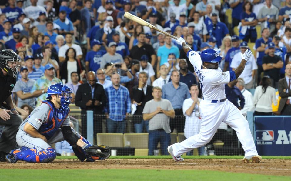 Howie Kendrick strikes out against the New York Mets, eliminating the Dodgers in the 2015 NLDS.