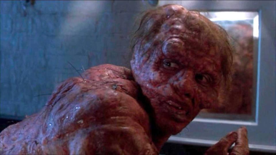 Jeff Goldblum turning into a giant insect in Cronenberg’s ‘The Fly’ (1986) (20th Century Fox/Kobal/Shutterstock)