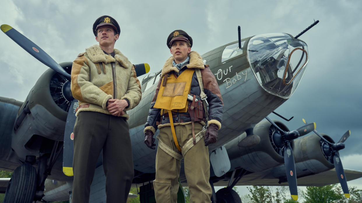  Masters Of The Air on Apple TV Plus stars Austin Butler and Callum Turner as US Air Force pilots in World War Two. 