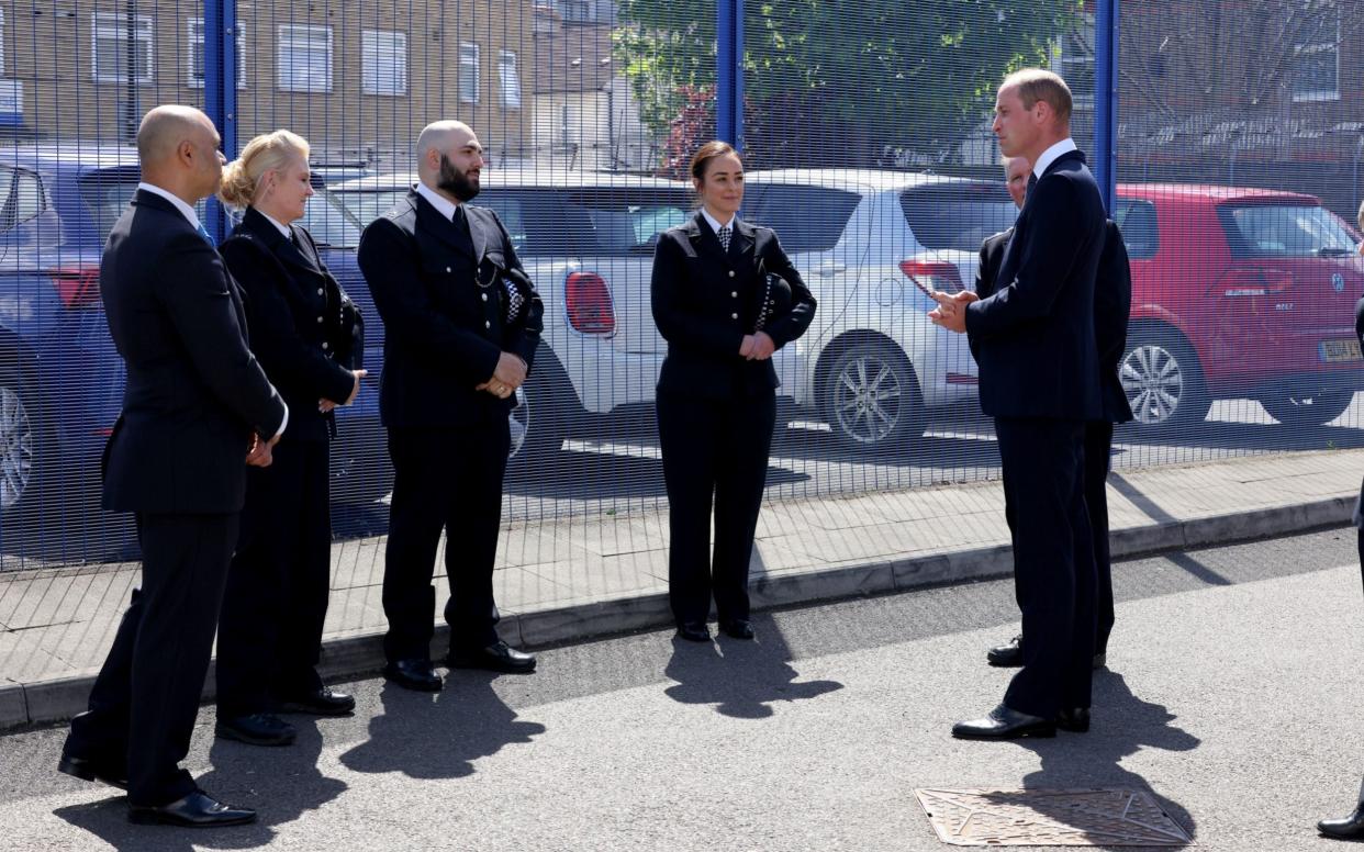 The Duke of Cambridge meets staff and officers at Croydon Custody Centre  - Jonathan Buckmaster/Pool