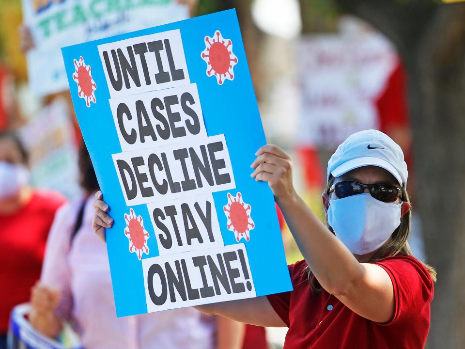 school reopening protest utah