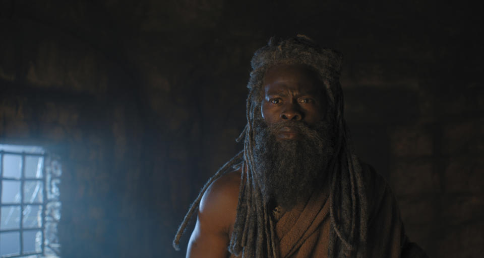 This image released by Warner Bros. Pictures shows Djimon Hounsou in a scene from "Shazam! Fury of the Gods." (Warner Bros. Pictures via AP)