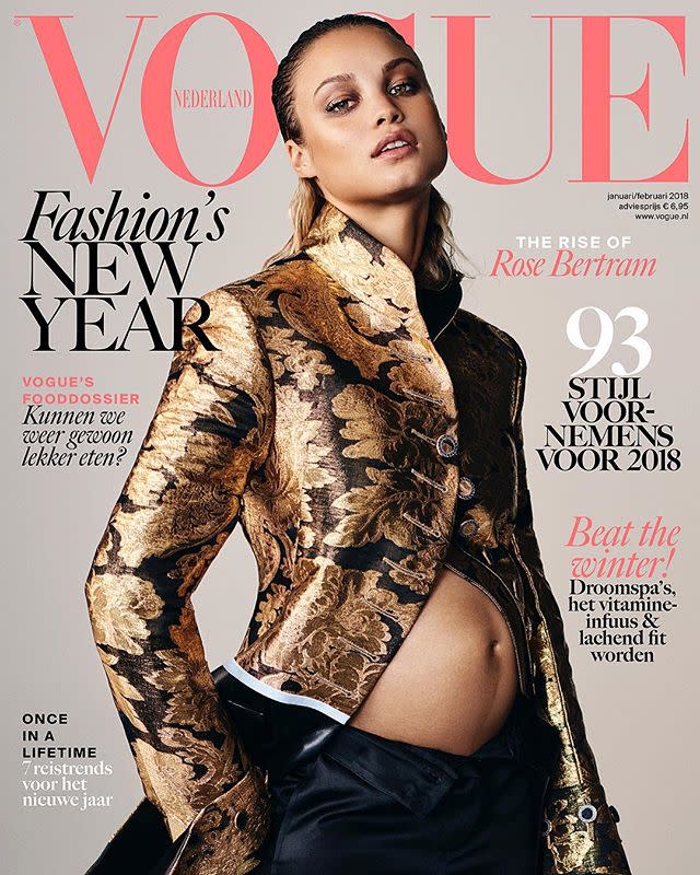 Rose Bertram is pregnant on Vogue cover