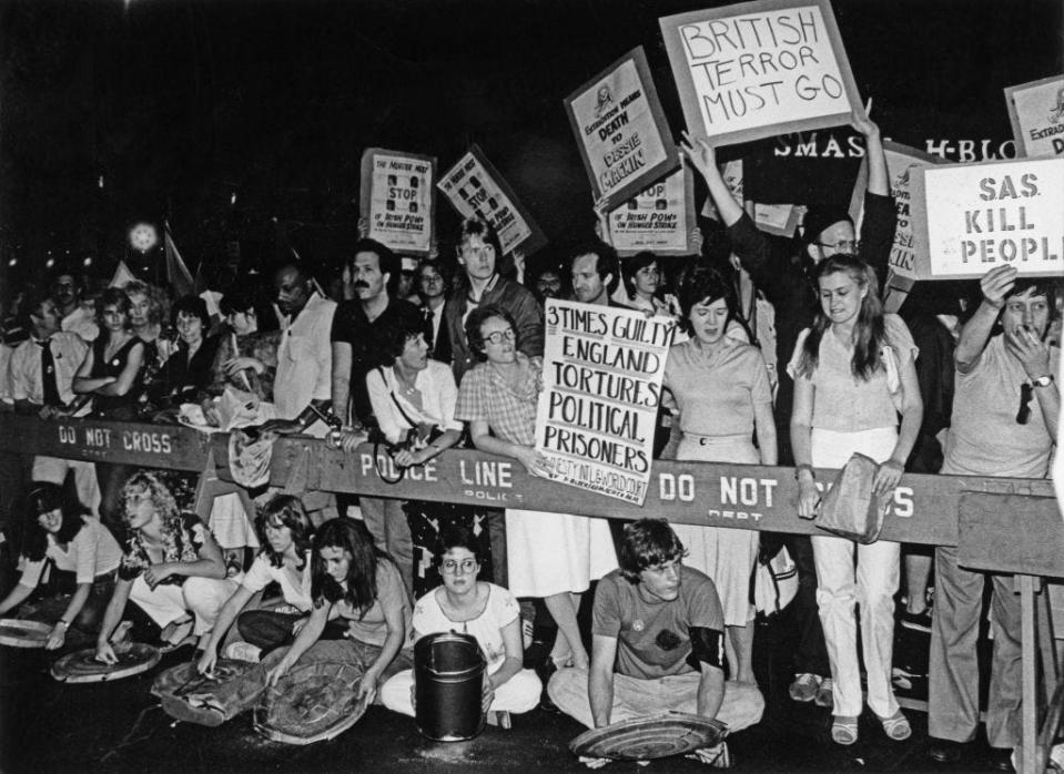 Protesters in 1981 during Prince Charles' visit to New York