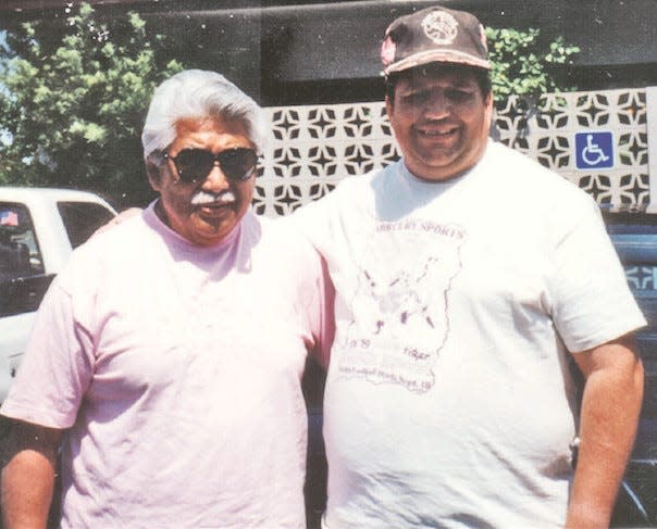 Former pro wrestler Rey Urbano, left, and Mike Tupa.