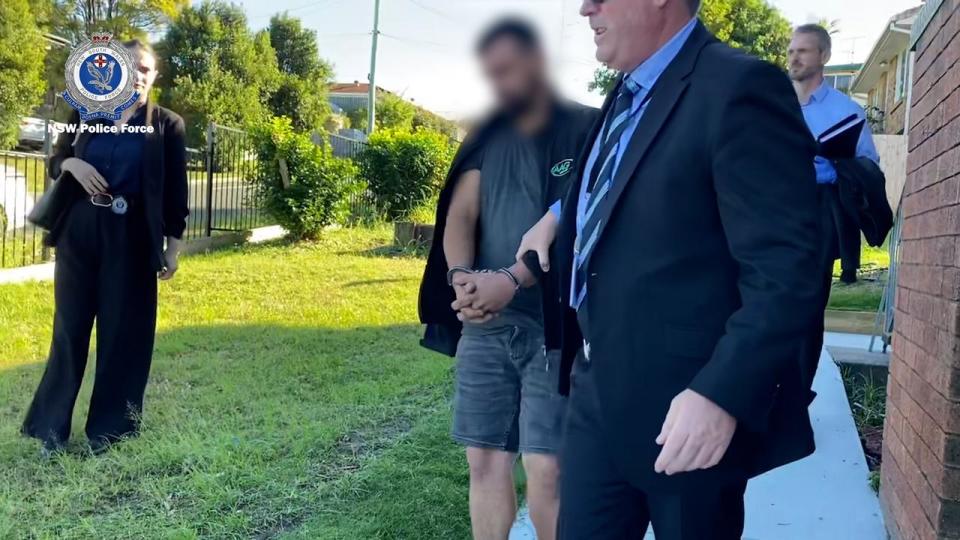 A man, 33, was charged with being an accessory after the fact to murder by NSW homicide police on Wednesday following searches across Brisbane on Wednesday. Picture: NSW Police