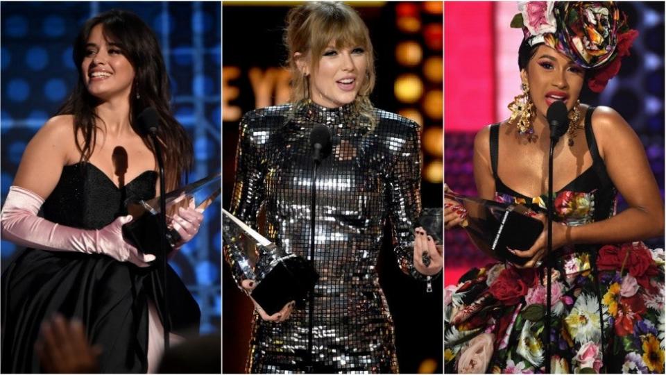 Camila Cabello, Taylor Swift, and Cardi B (Photo: Getty Images)