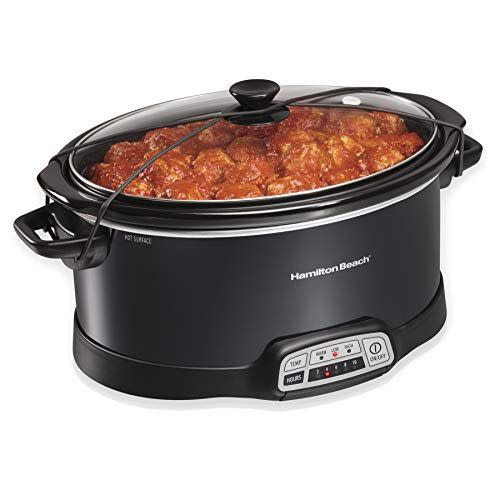 Crock-Pot - Cook & Carry Programmable 6-Quart Slow Cooker - Matte Black -  Black Friday