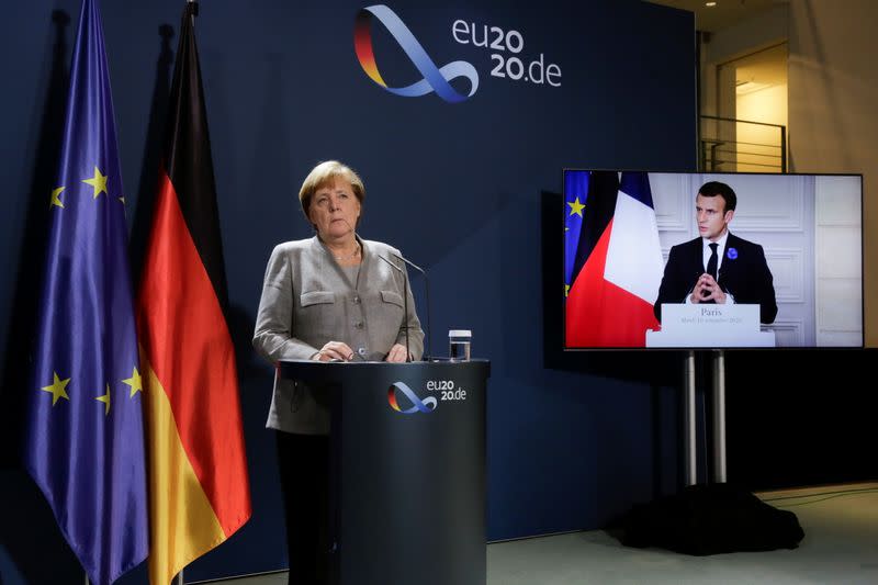 Germany's Merkel, France's Macron, Austria's Kurz discuss fight against Islamist extremism