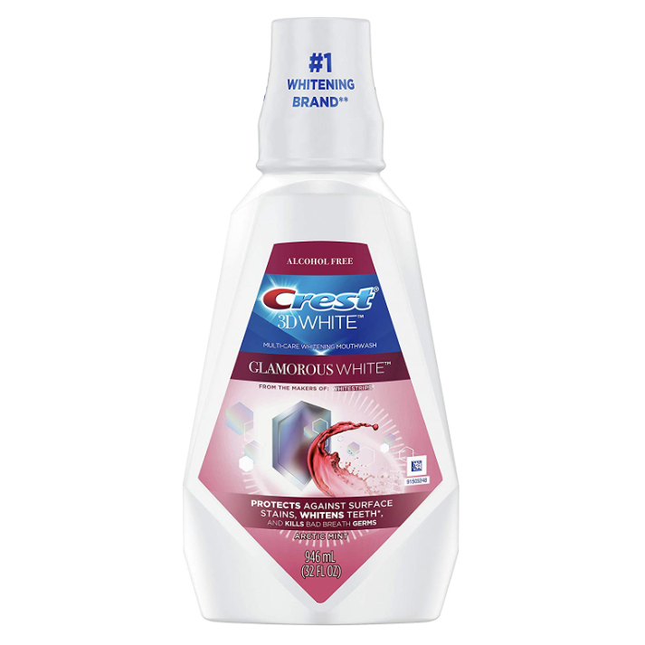 Crest 3D White Glamorous White Whitening Mouthwash; best whitening mouthwash