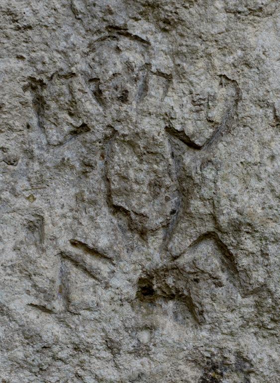 Carvings on a rock wall in Binangonan east of Manila are pictured on February 13, 2014