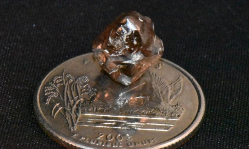 PHOTO: Visitor from France finds 7.46-carat diamond at Crater of Diamonds State Park. (Arkansas State Parks)