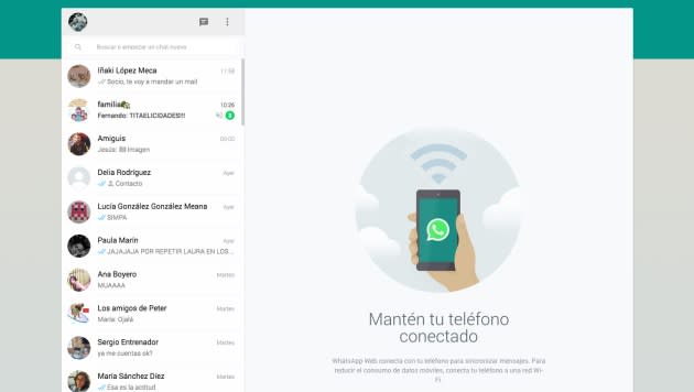 WhatsApp Business se puede usar en la versión web.