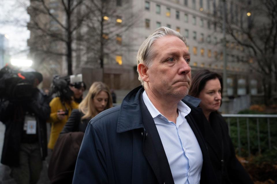 Charles McGonigal, former special agent in charge of the FBI's counterintelligence division in New York, leaves court on Monday.