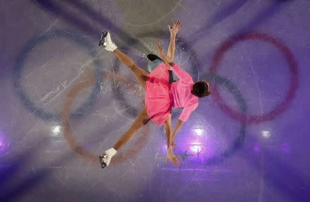 Figure Skating - Pyeongchang 2018 Winter Olympics - Gala Exhibition - Gangneung Ice Arena - Gangneung, South Korea - February 25, 2018 - Valentina Marchei and Ondrej Hotarek of Italy perform. REUTERS/Lucy Nicholson