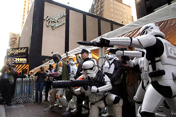 The Empire takes over strategic Hollywood locations at the NY premiere of 20th Century Fox's Star Wars: Episode III