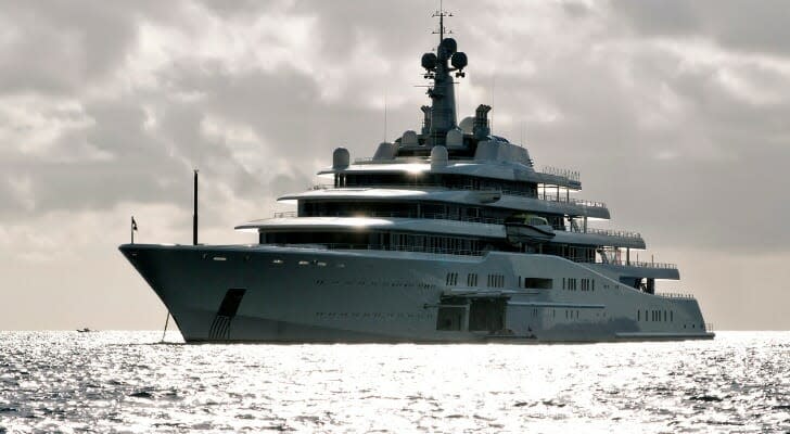 A wealthy person's yacht