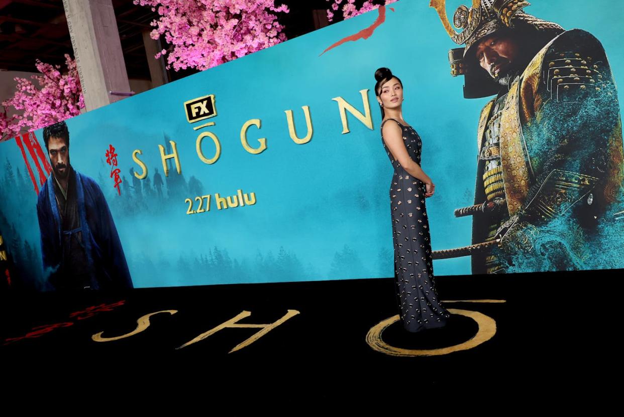 Actress Anna Sawai, who plays Mariko in FX's 'Shōgun,' attends the Los Angeles premiere of the series on Feb. 13, 2024. <a href="https://www.gettyimages.com/detail/news-photo/anna-sawai-attends-the-los-angeles-premiere-of-fxs-shogun-news-photo/2009310007?adppopup=true" rel="nofollow noopener" target="_blank" data-ylk="slk:Matt Winkelmeyer/Getty Images;elm:context_link;itc:0;sec:content-canvas" class="link ">Matt Winkelmeyer/Getty Images</a>